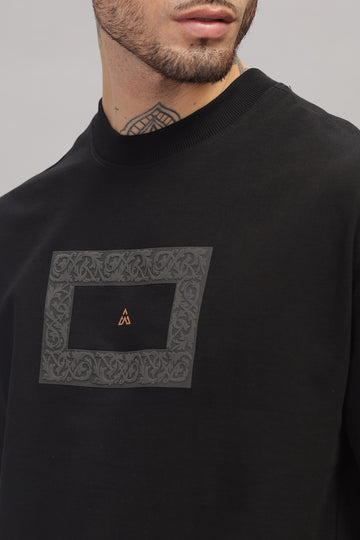 Antique Frame Absolutor Oversized Black T-shirt